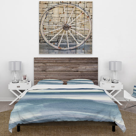 Mint Indigo Dawn III - Cottage Duvet Cover Set