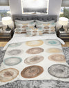 Geometric Cream Circles - Geometric Duvet Cover Set