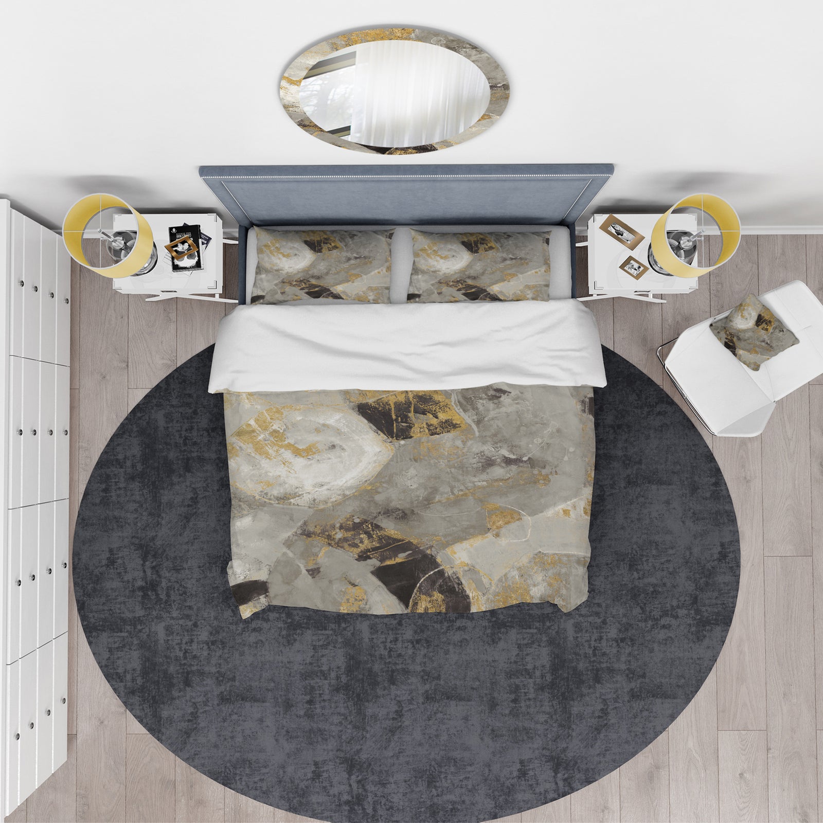 Glam Gold Desert Neutral - Glam Duvet Cover Set