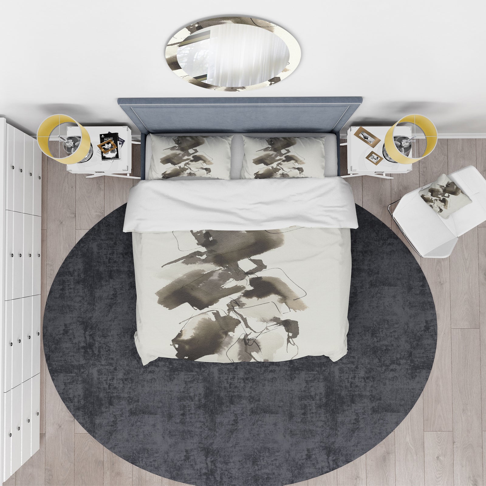 Geometric Glam Square I - Glam Duvet Cover Set