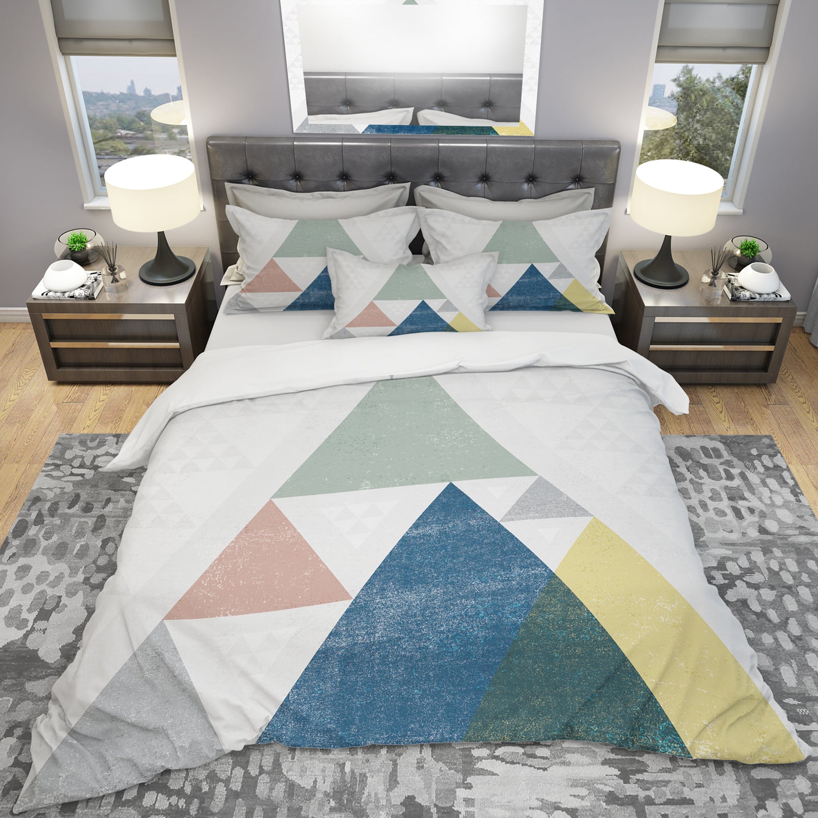 Geometrical Composition Triangles I - Geometric Duvet Cover Set
