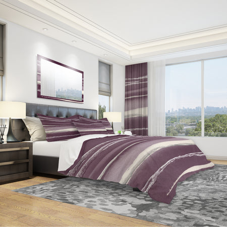 Shabby Watercolor on Purple IV - Shabby Duvet Cover Set