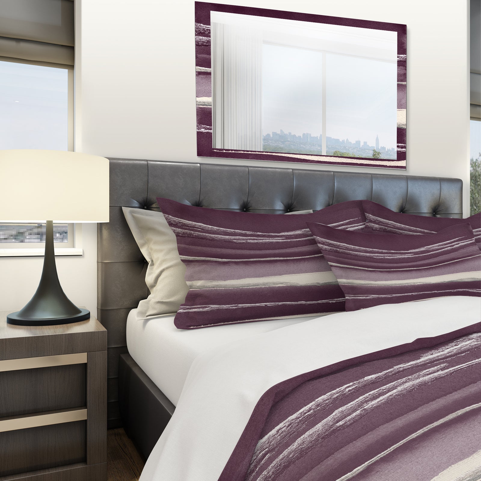 Shabby Watercolor on Purple IV - Shabby Duvet Cover Set