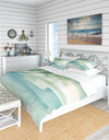 Peaceful Dusk I Tropical - Coastal Duvet Cover Set