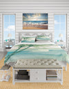 Peaceful Dusk I Tropical - Coastal Duvet Cover Set