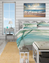 Peaceful Dusk I Tropical - Coastal Duvet Cover Set