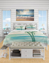 Peaceful Dusk II Tropical - Coastal Duvet Cover Set