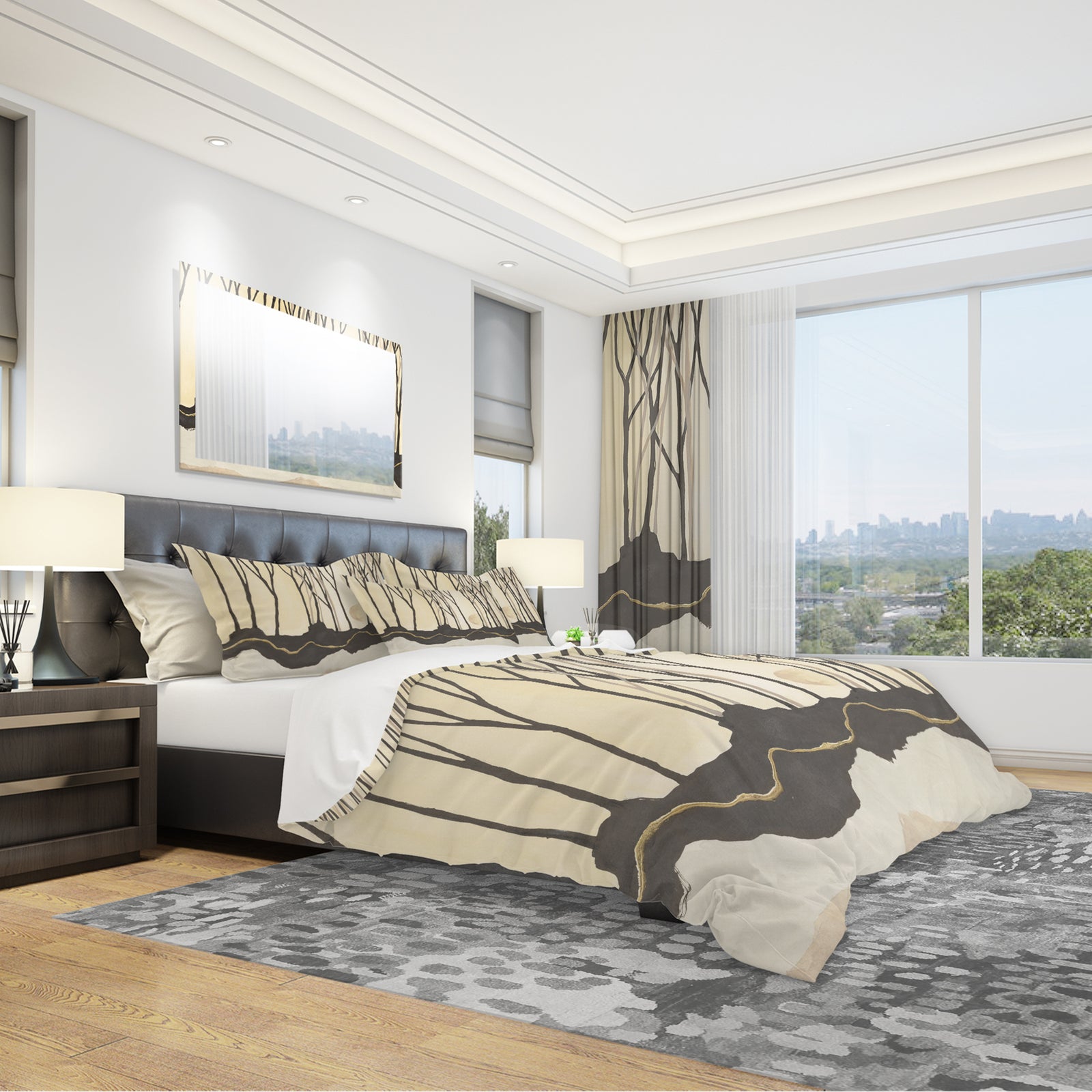 Geometric Forest - Geometric Duvet Cover Set