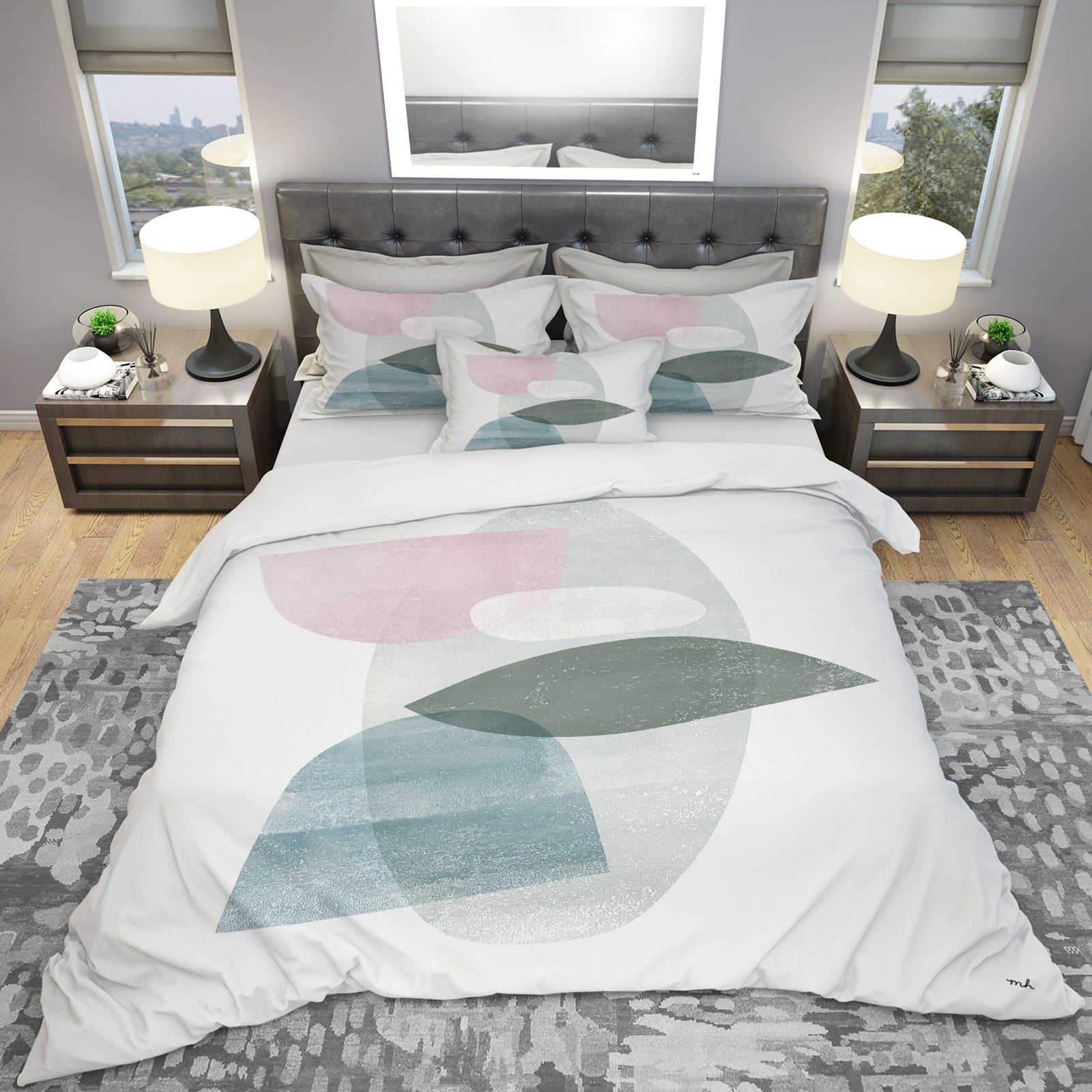 Distressed Dream II - Geometric Duvet Cover Set