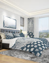 Indigo striples and Tile - Geometric Duvet Cover Set