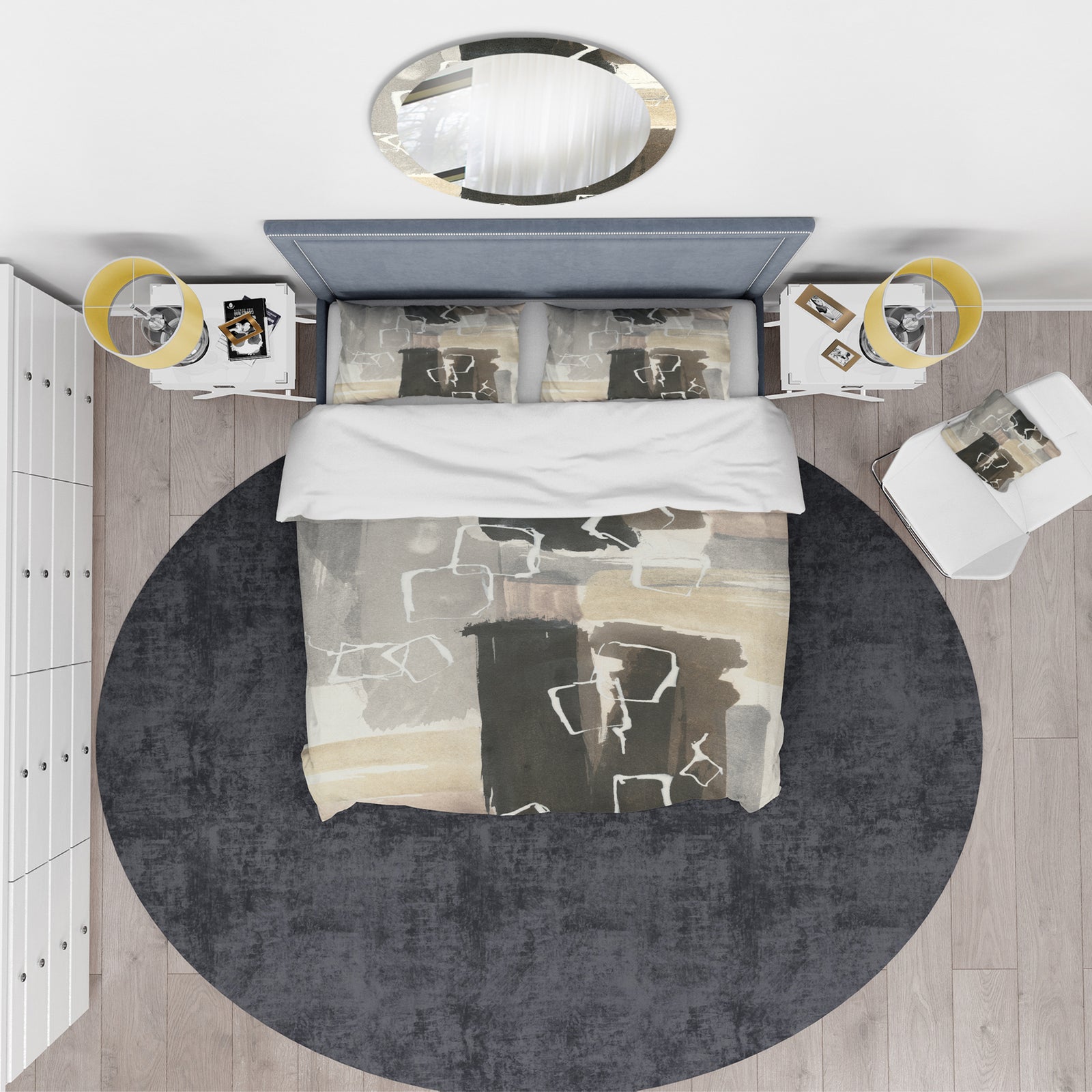 Glam Dancing shape I - Glam Duvet Cover Set