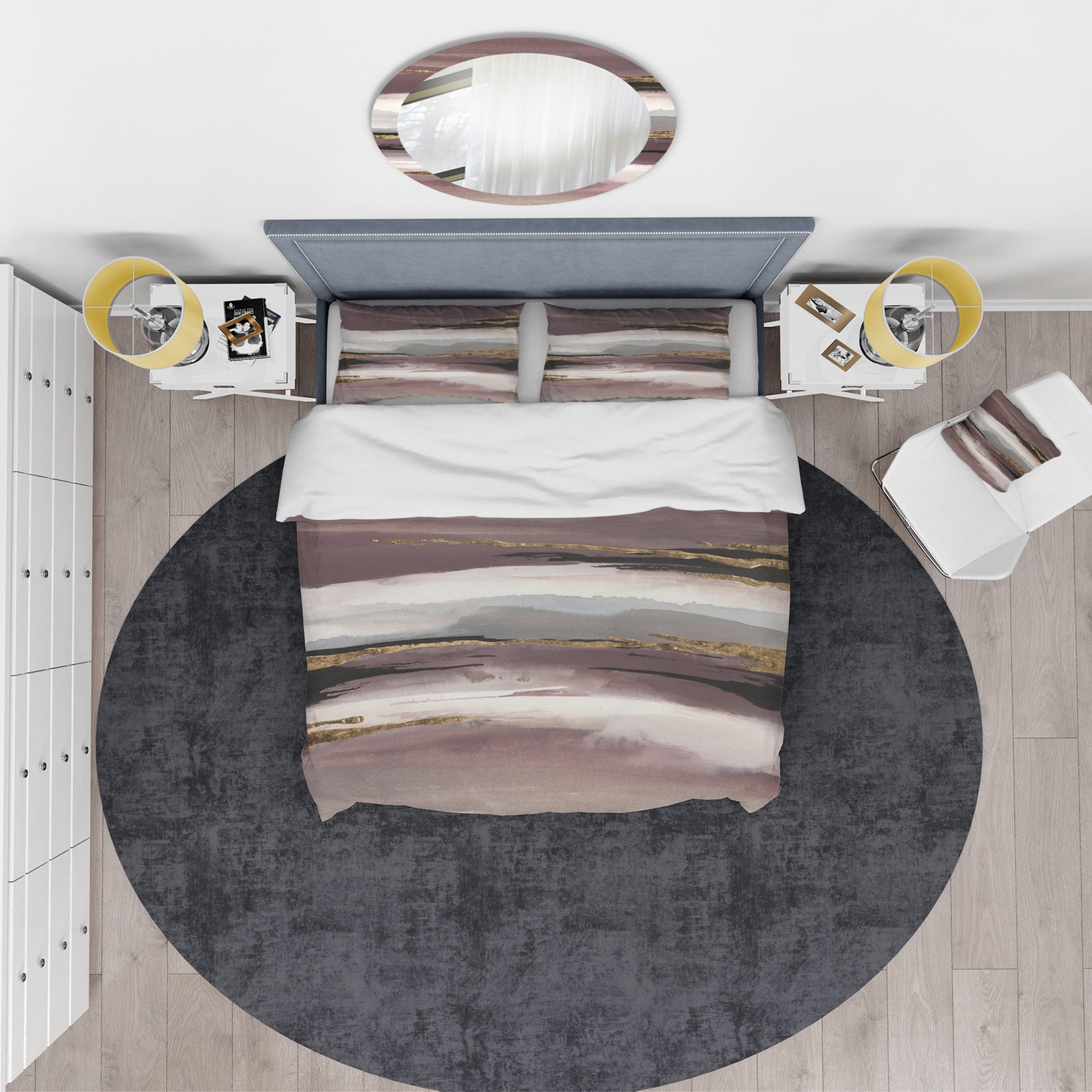 Purple Glam Storm I - Glam Duvet Cover Set