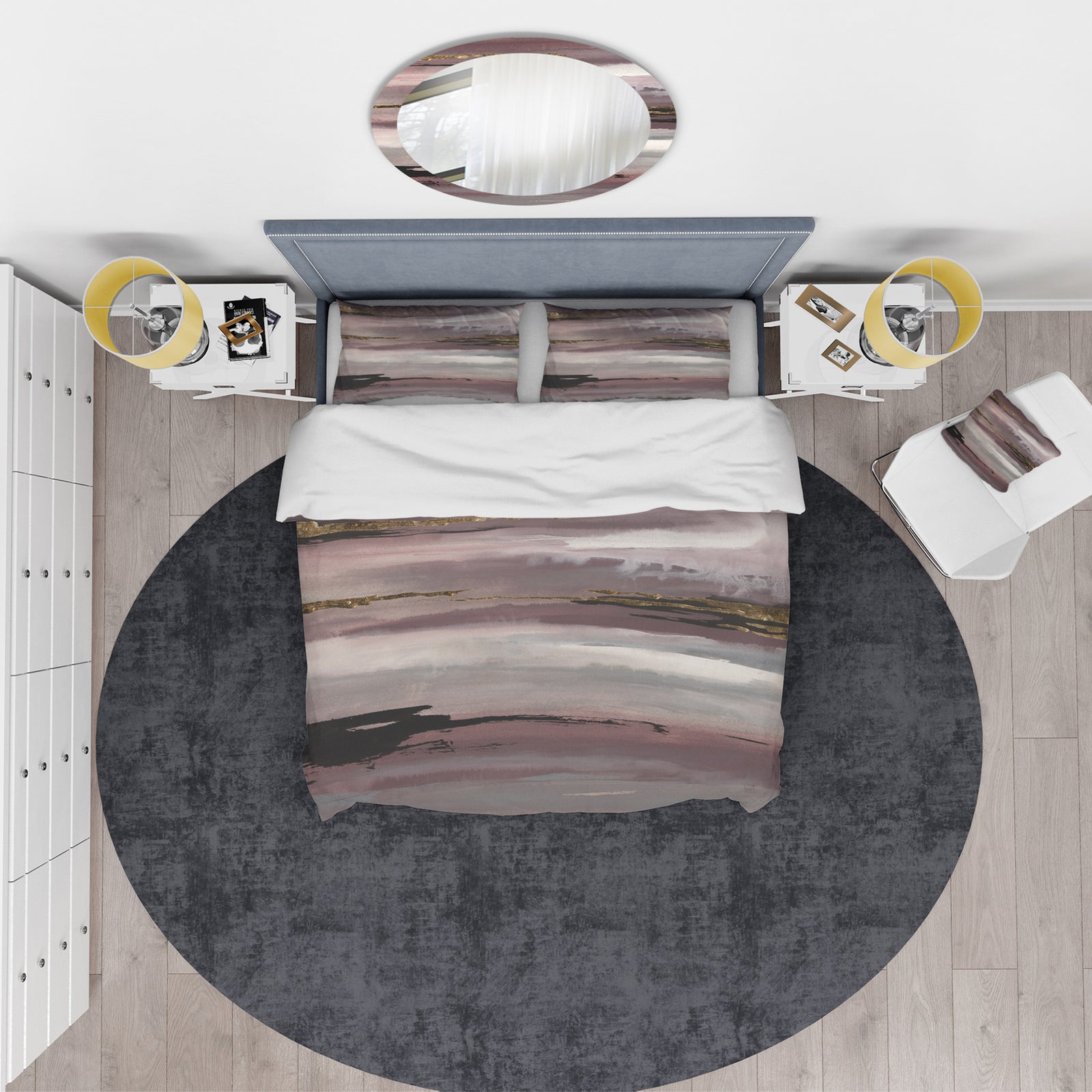 Purple Glam Storm II - Glam Duvet Cover Set