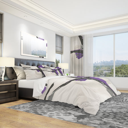 Glam Cerulean I - Geometric Duvet Cover Set