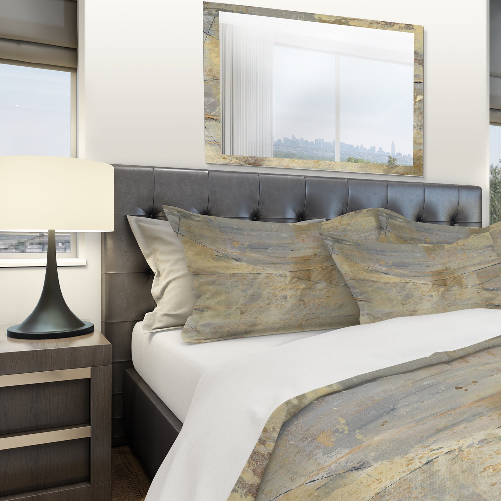 Geometric Cream Block I - Geometric Duvet Cover Set