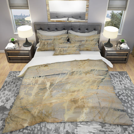 Geometric Cream Block II - Geometric Duvet Cover Set