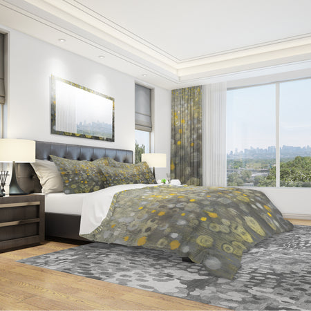 Rain Abstract V - Geometric Duvet Cover Set