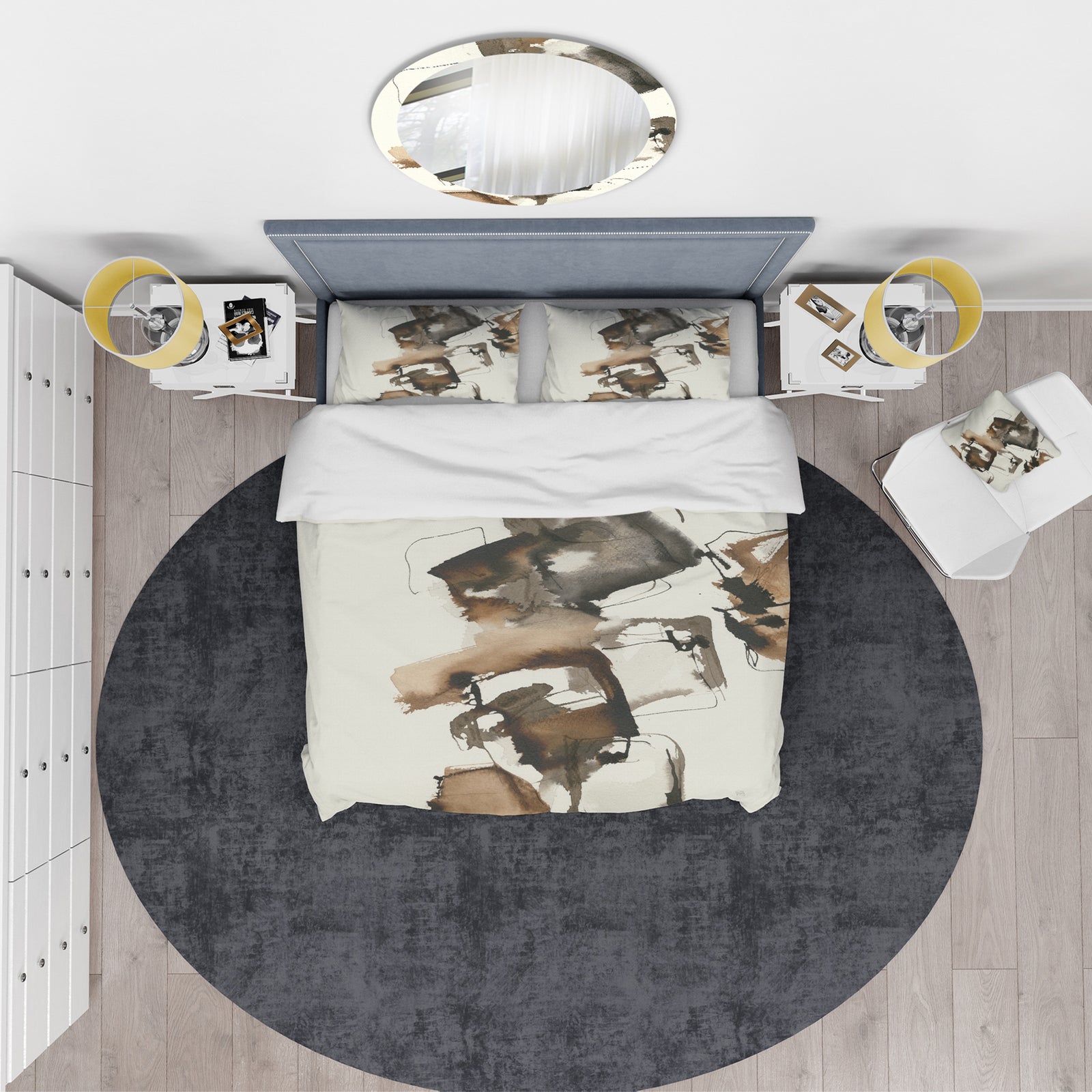 Gold Glam Squares II - Glam Duvet Cover Set