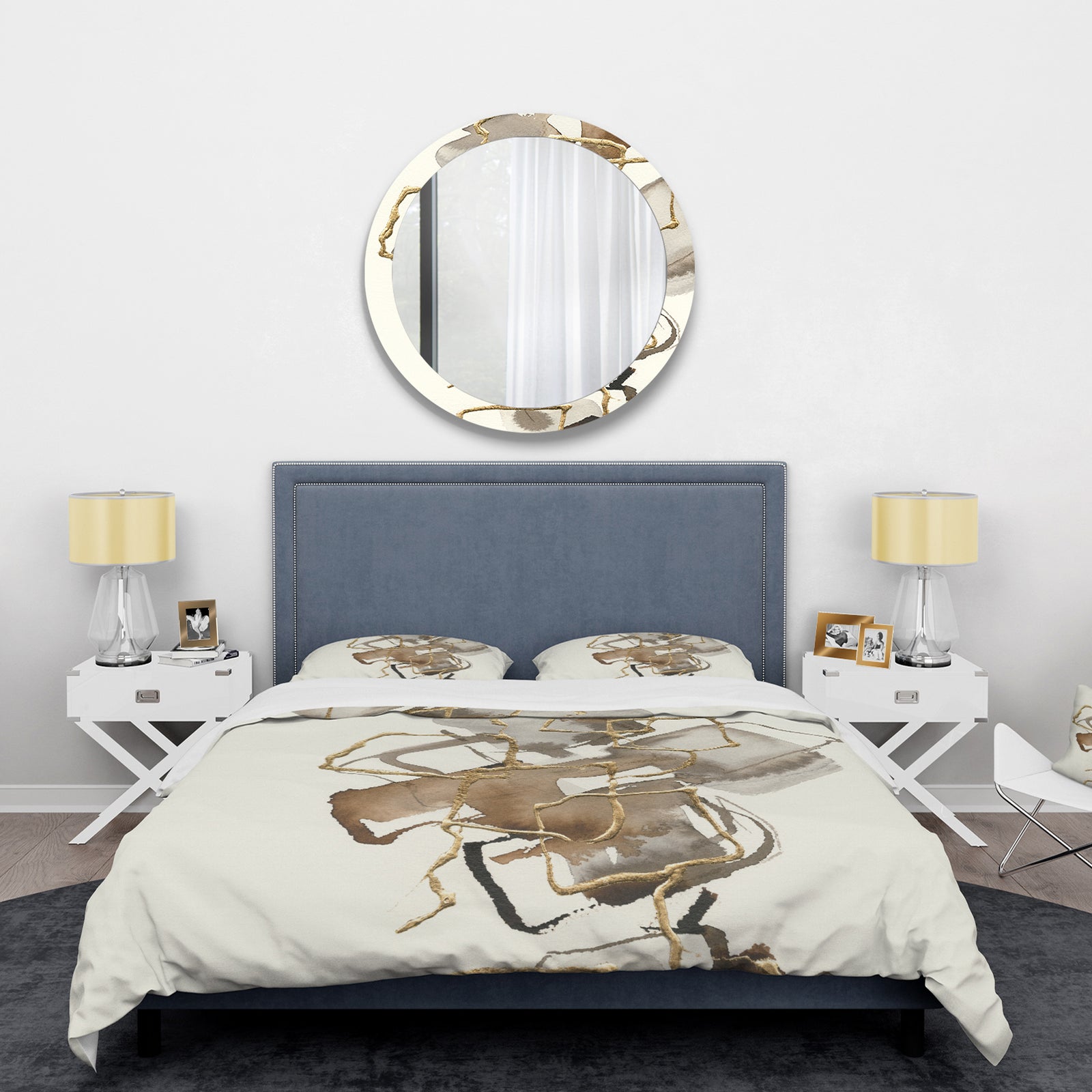 Gold Glam Squares III - Glam Duvet Cover Set