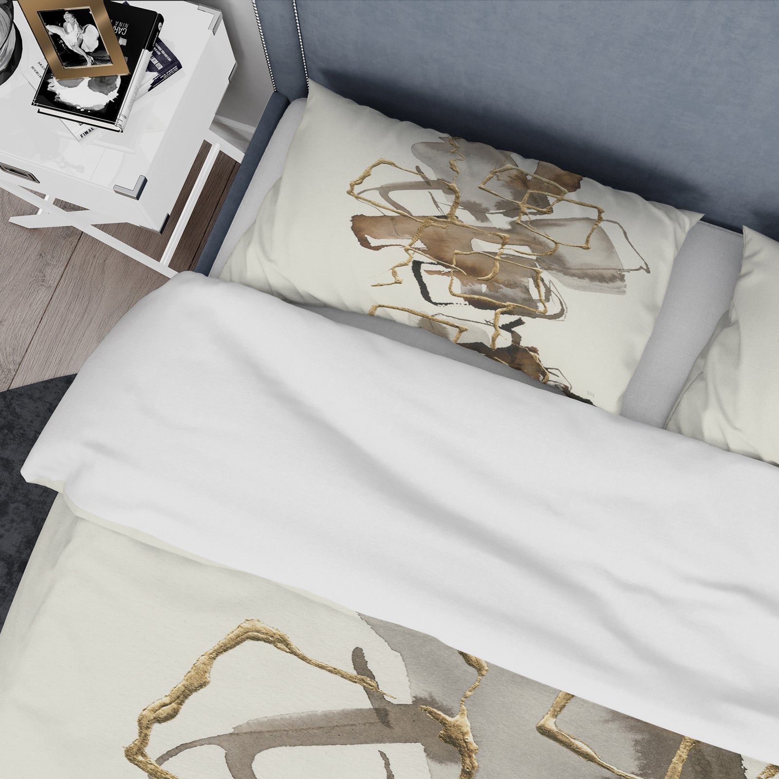 Gold Glam Squares III - Glam Duvet Cover Set