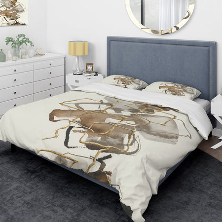 Gold Glam Squares III - Glam Duvet Cover Set