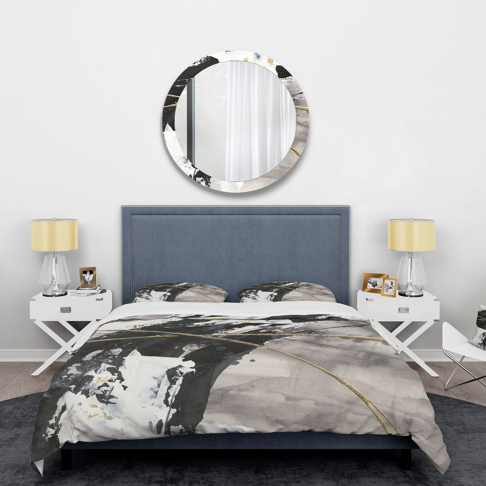 Glam Painted Arcs I - Glam Duvet Cover Set