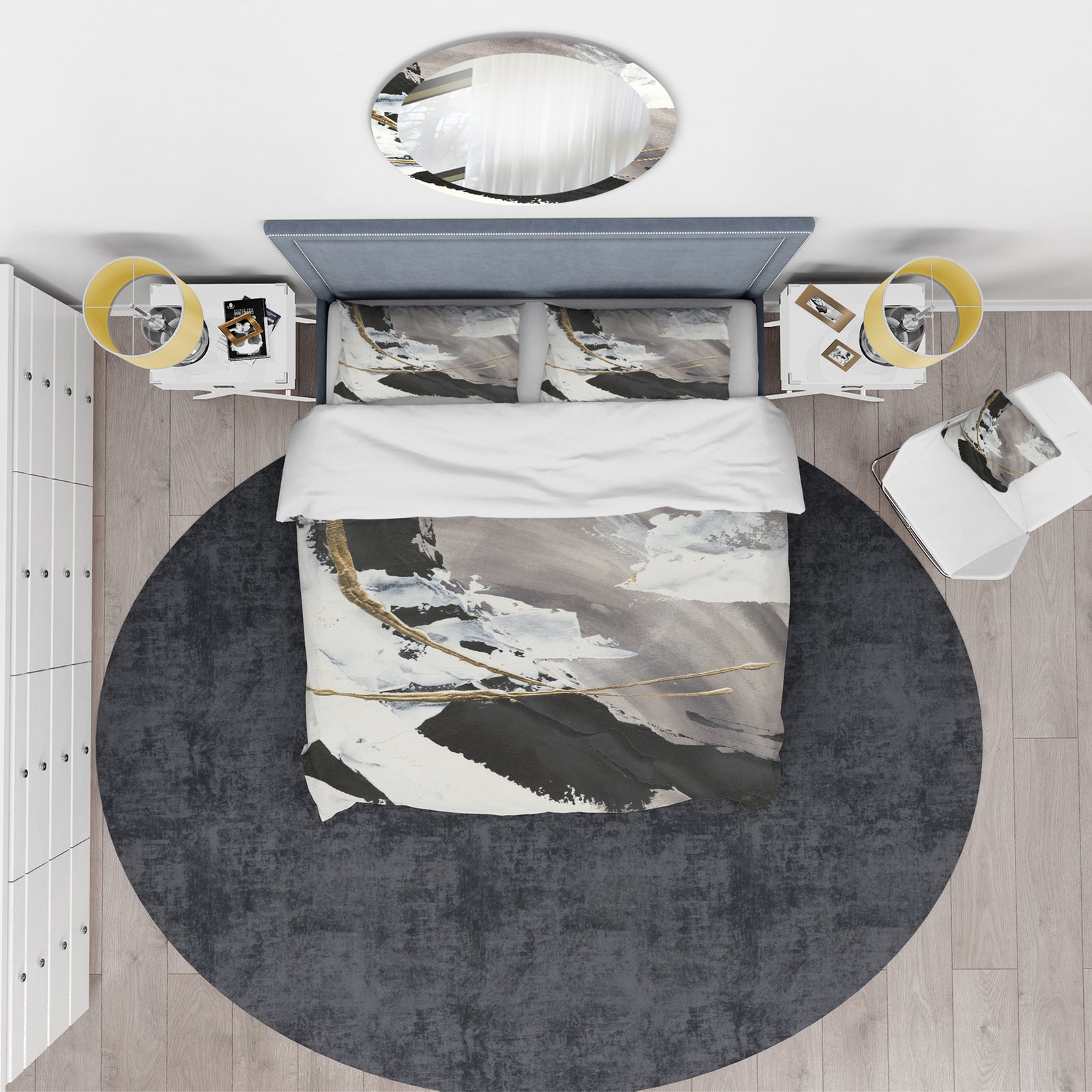 Glam Painted Arcs II - Glam Duvet Cover Set