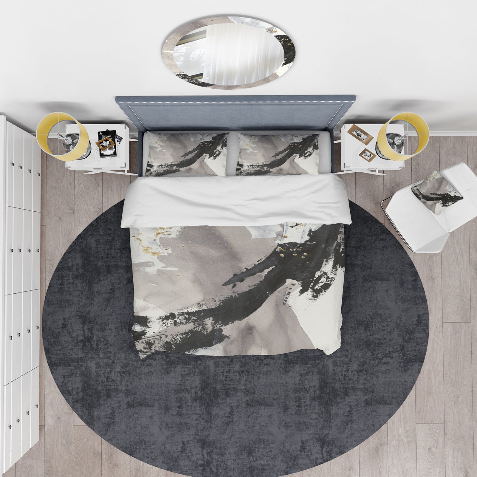 Glam Painted Arcs III - Glam Duvet Cover Set