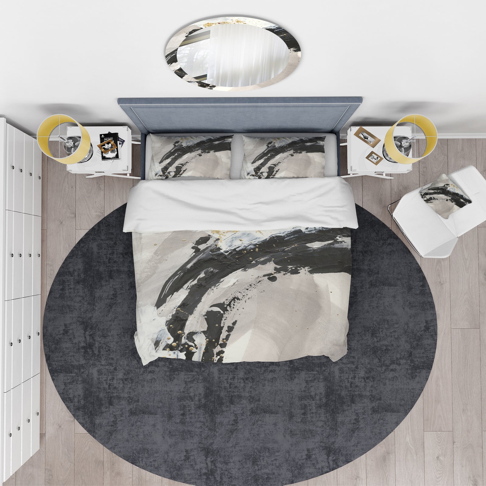 Glam Painted Arcs IV - Glam Duvet Cover Set