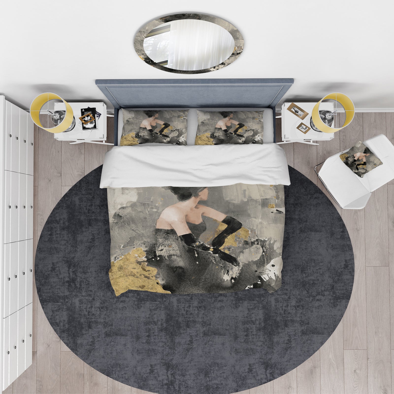 Gold Fashion Dance - Glam Duvet Cover Set