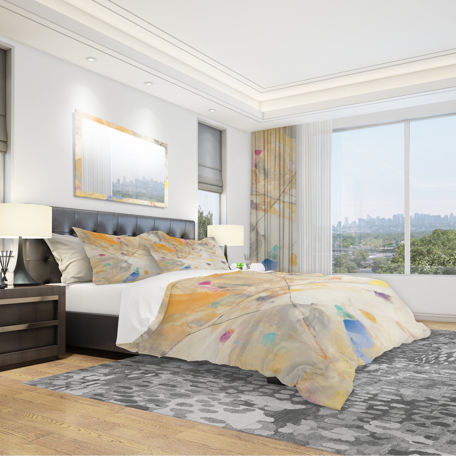 Spring Minimalist Confetti II - Geometric Duvet Cover Set