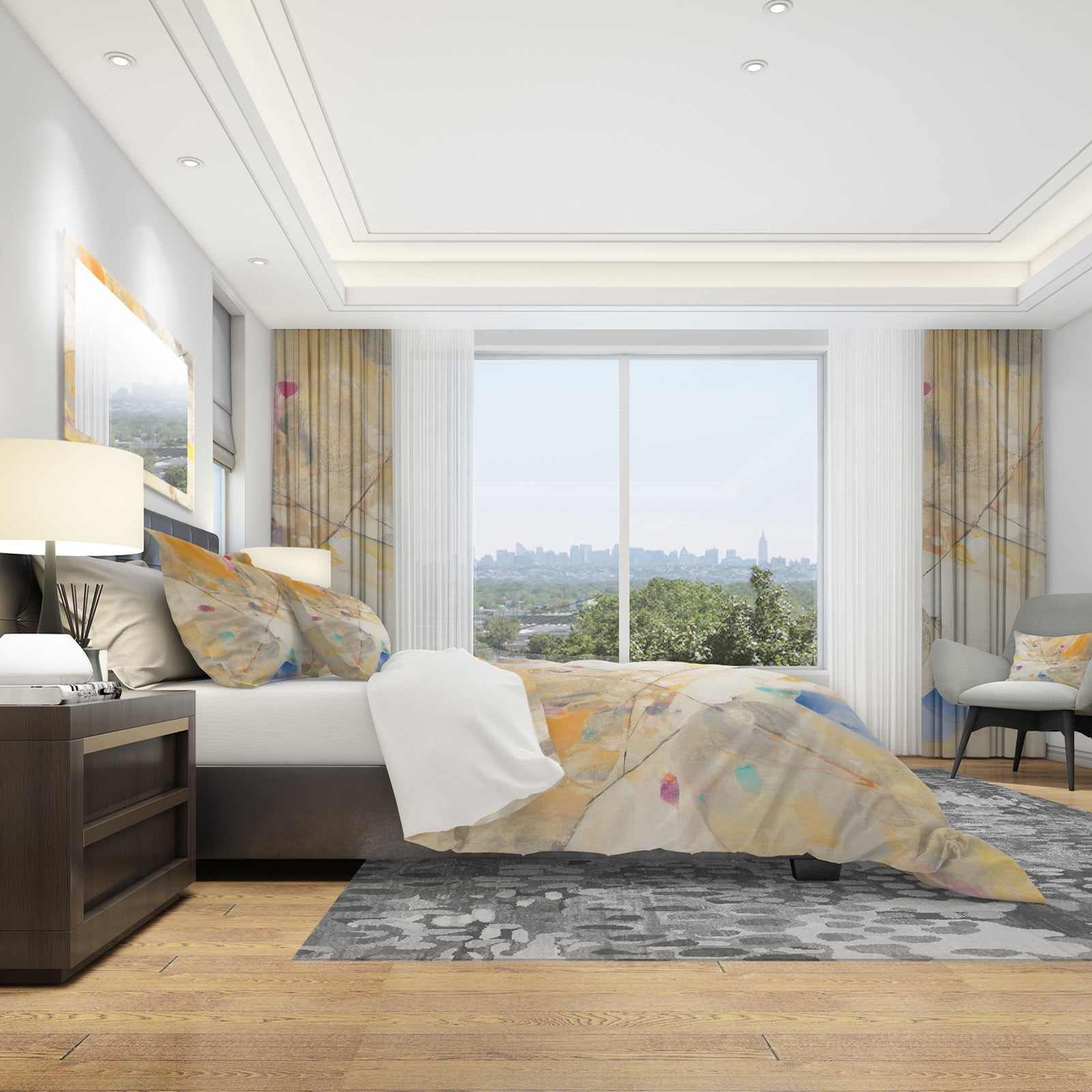 Spring Minimalist Confetti II - Geometric Duvet Cover Set