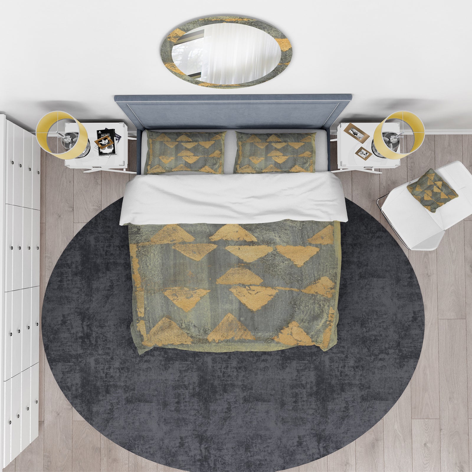 Glam Metallic Form I - Glam Duvet Cover Set