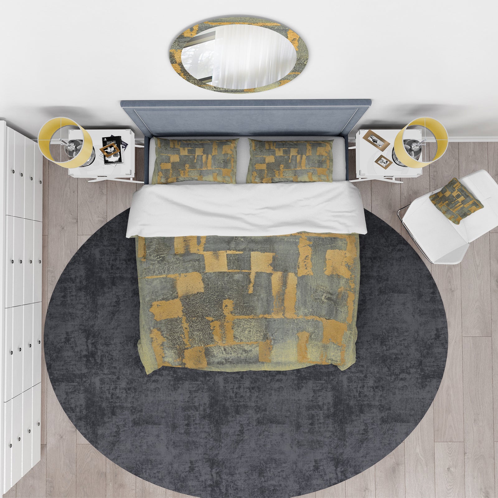 Glam Metallic Form II - Glam Duvet Cover Set