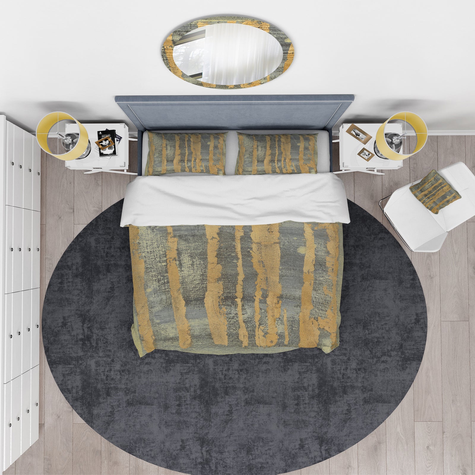 Glam Metallic Form IV - Glam Duvet Cover Set