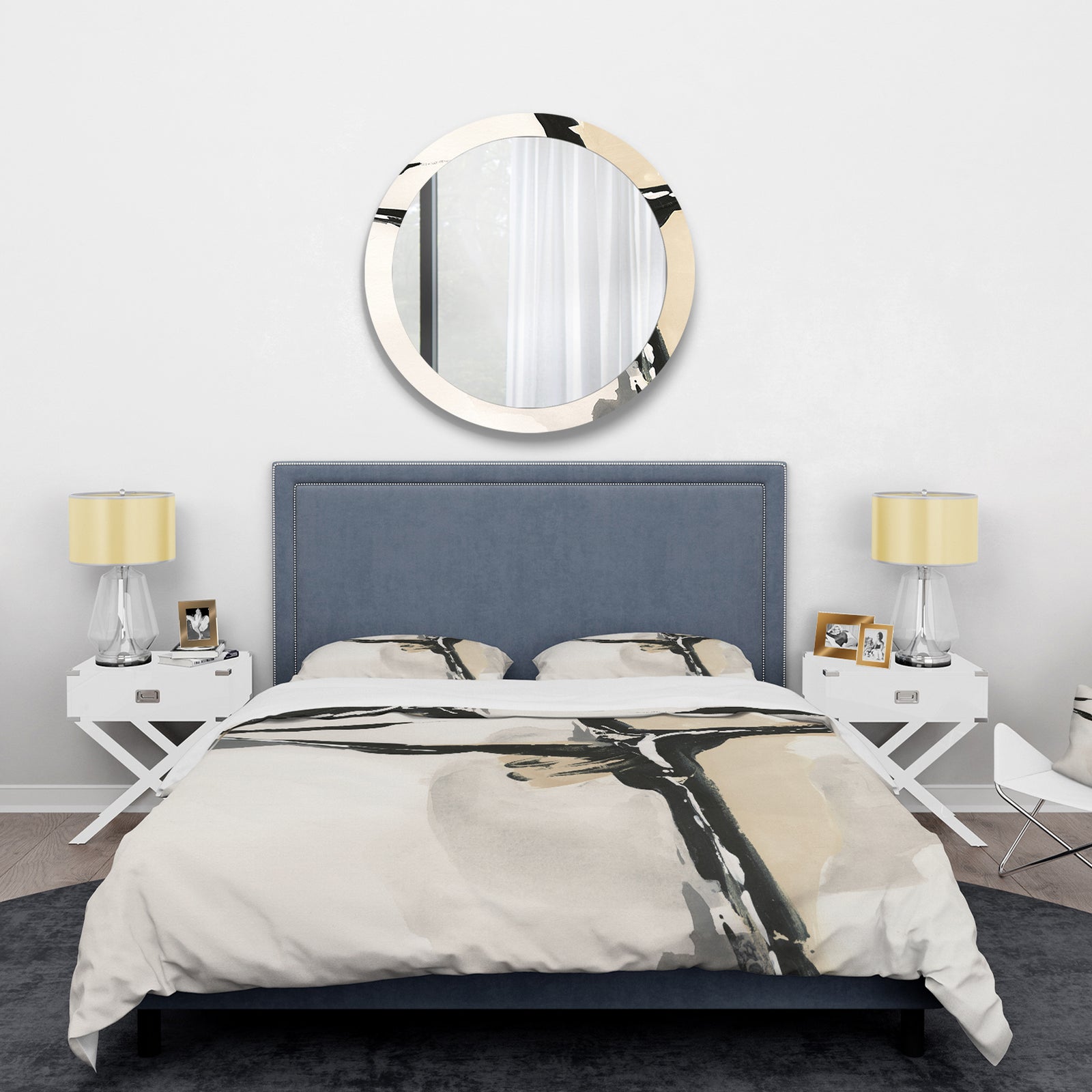 Creamy Tan Form I - Glam Duvet Cover Set