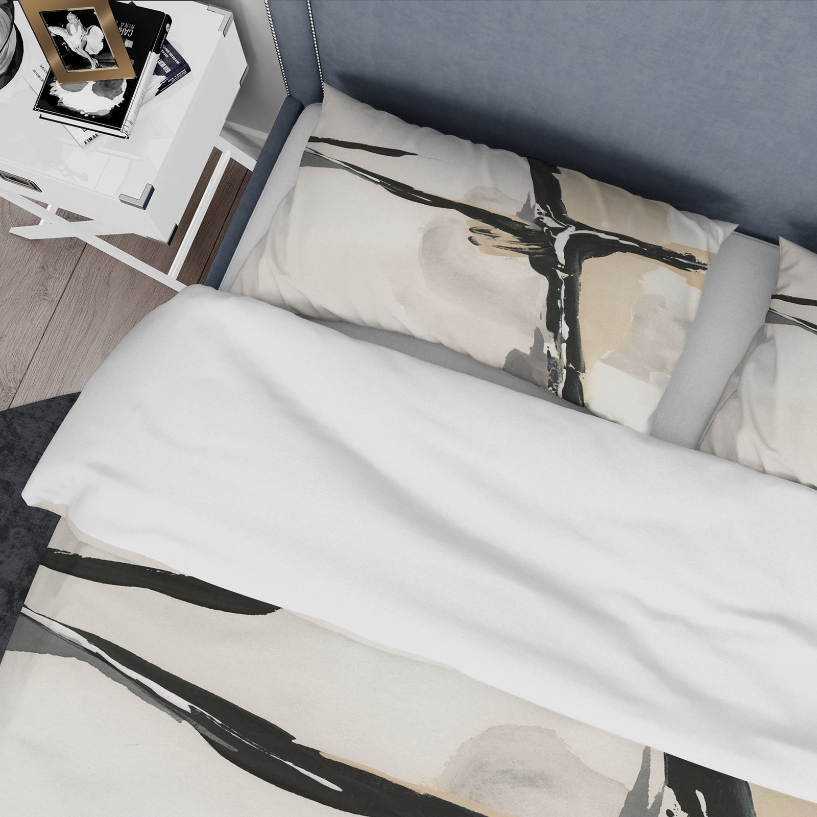 Creamy Tan Form I - Glam Duvet Cover Set