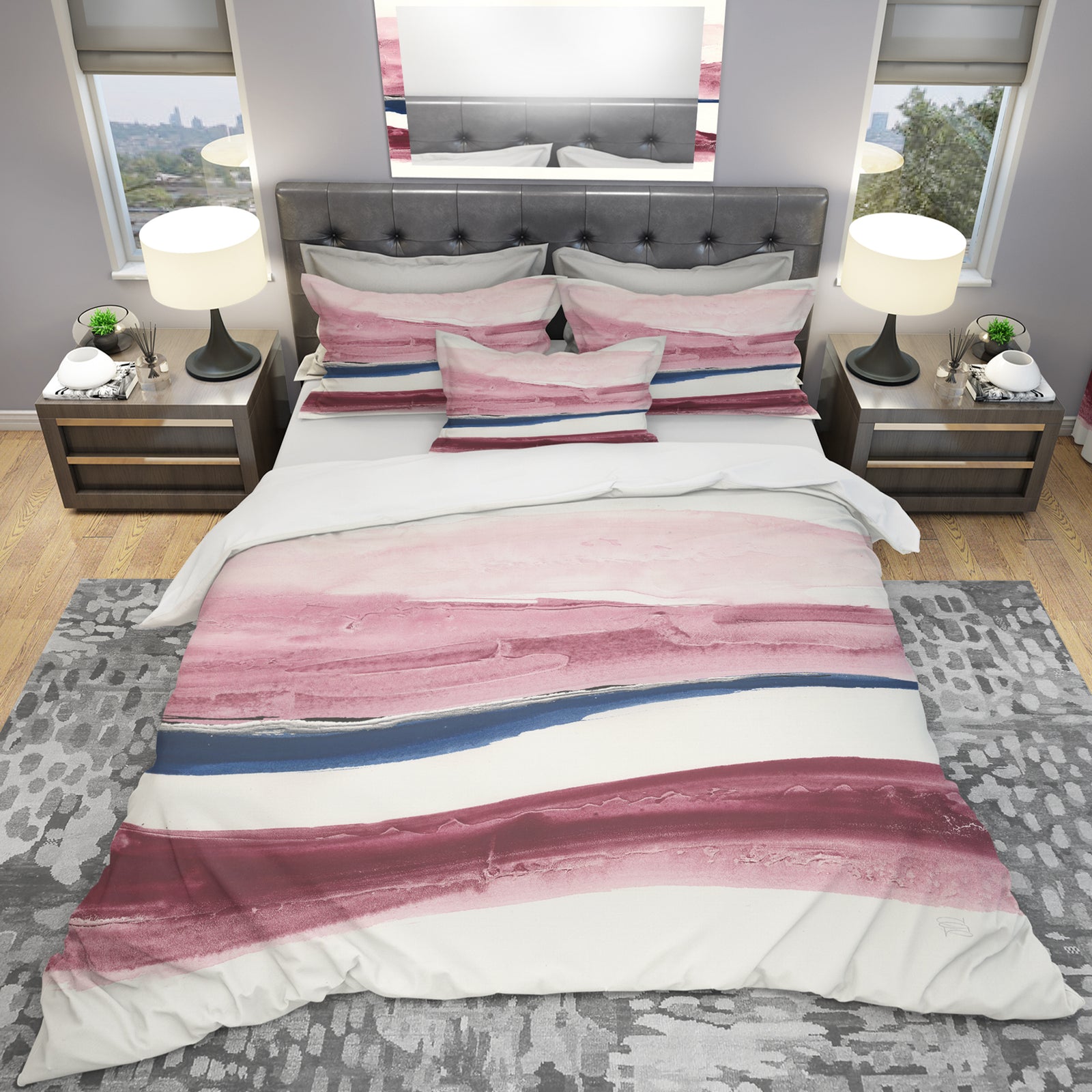 Patch of Dirty Pink II - Geometric Duvet Cover Set