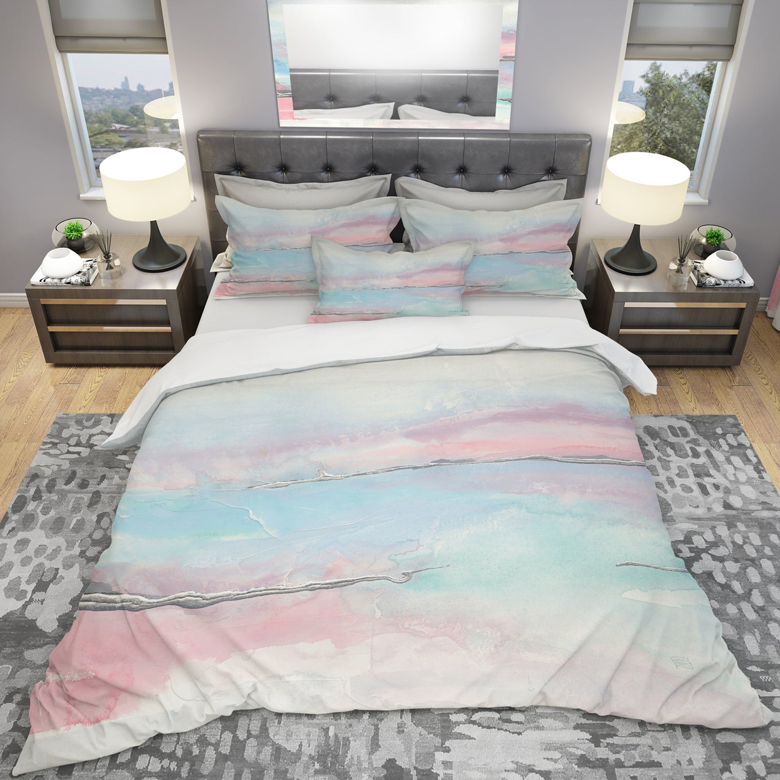 Metallic Shabby Pink II - Shabby Duvet Cover Set
