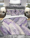 Geometric Purple Glacier - Geometric Duvet Cover Set