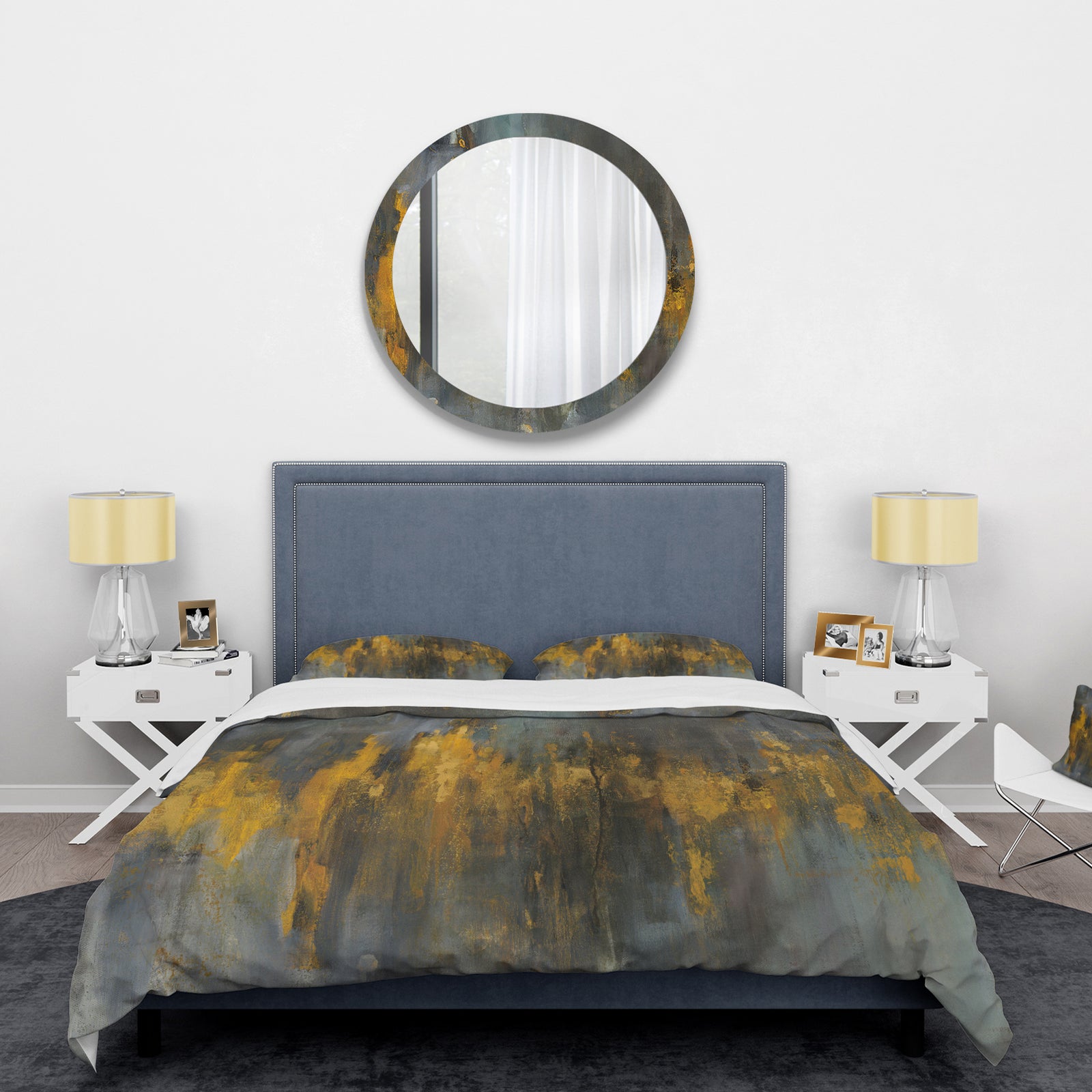 Black and Gold Glam Abstract - Glam Duvet Cover Set