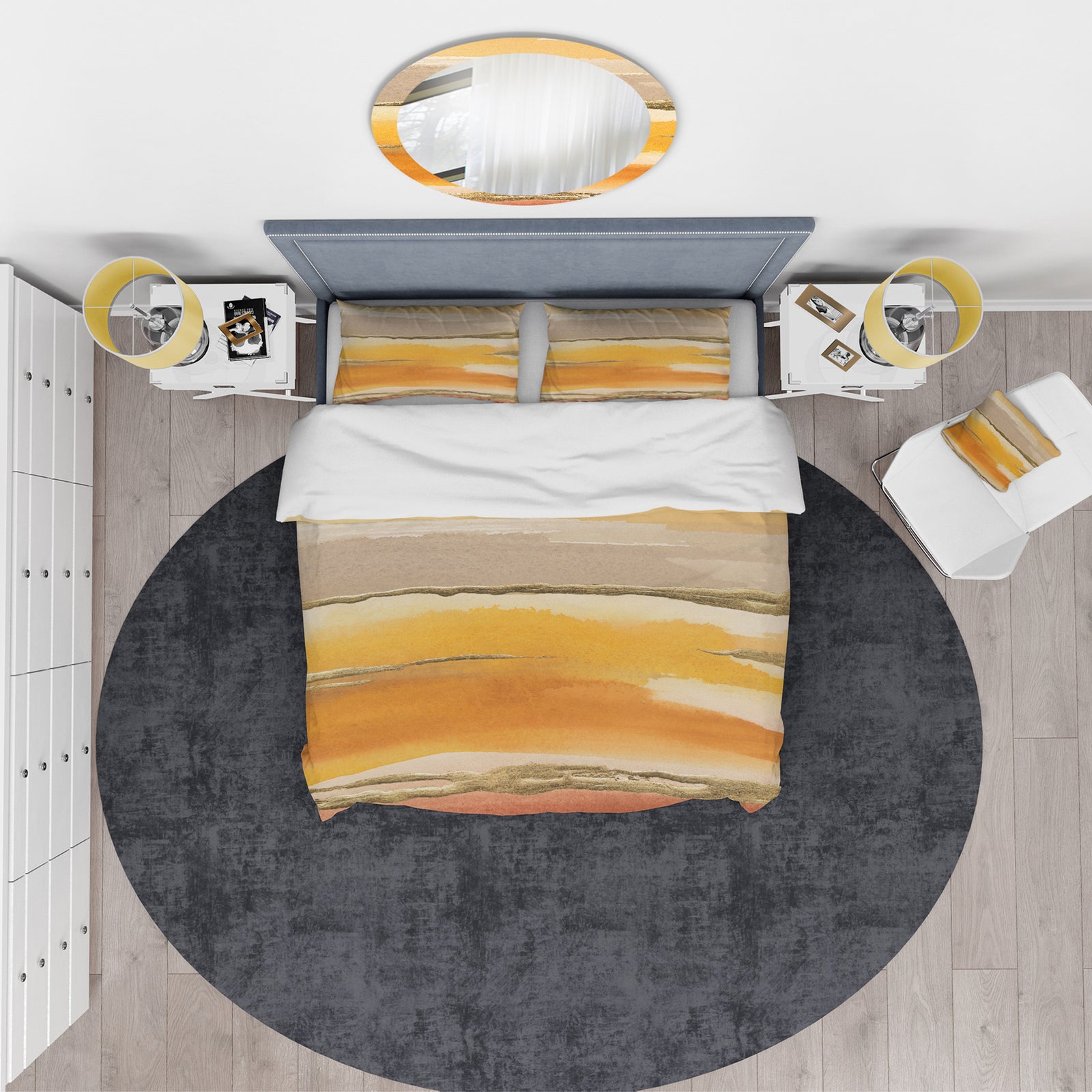 Gilded Amber II - Glam Duvet Cover Set