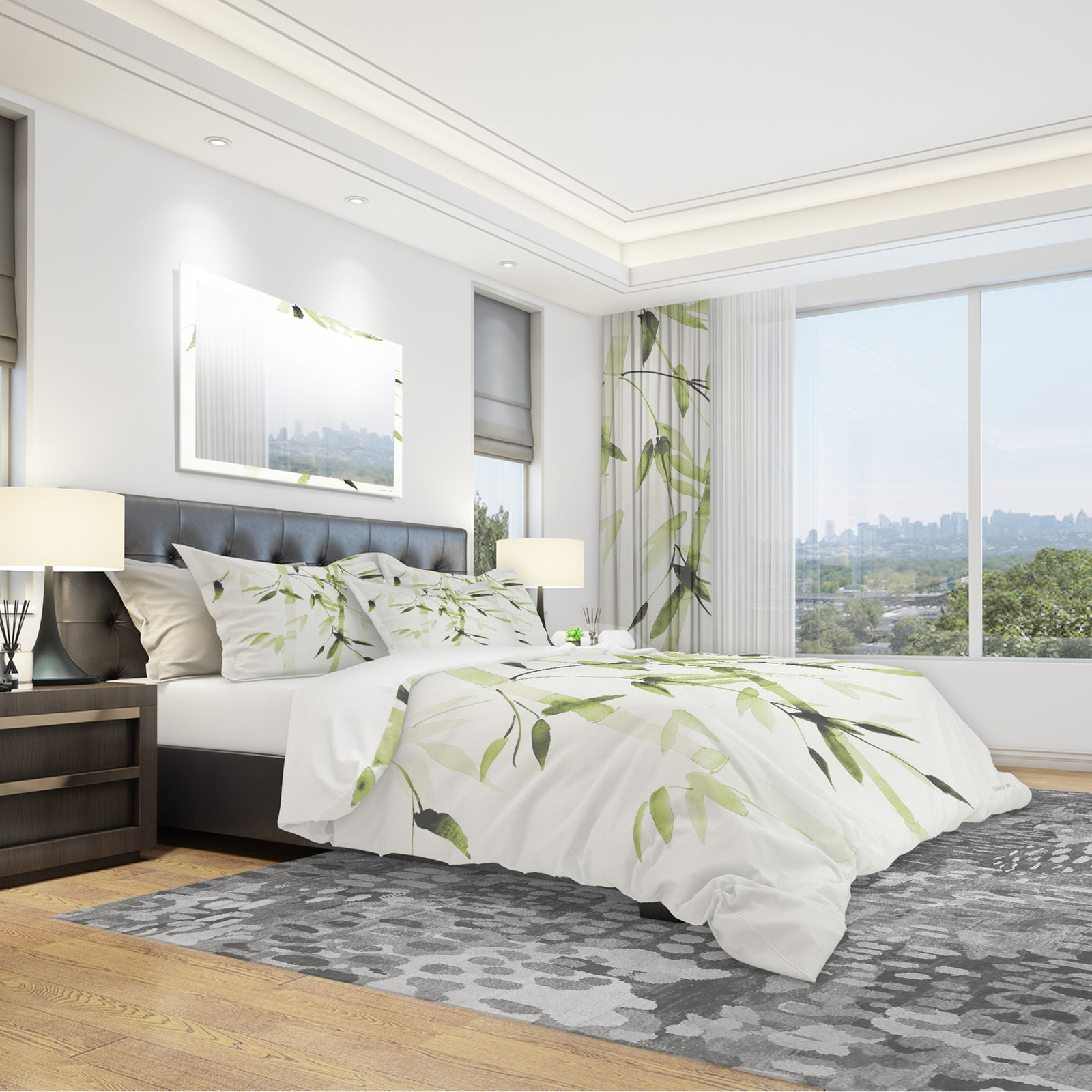 Simplist Bamboo Leaves II - Cottage Duvet Cover Set