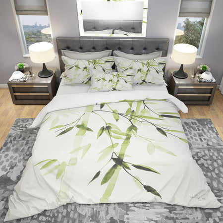 Simplist Bamboo Leaves II - Cottage Duvet Cover Set