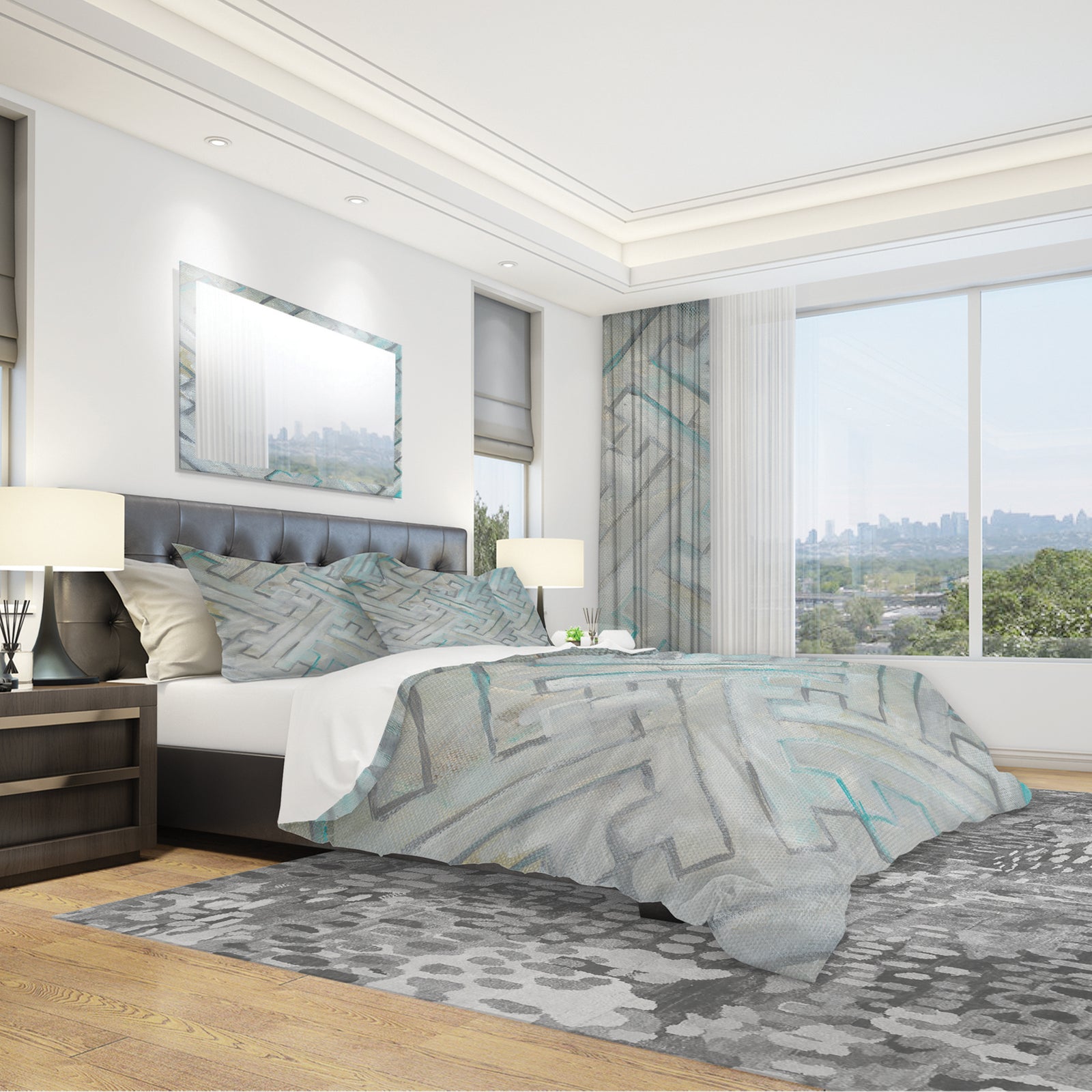 Lost in Geometric Element - Geometric Duvet Cover Set
