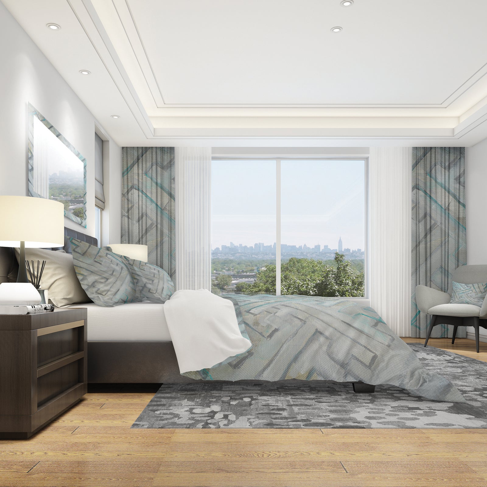 Lost in Geometric Element - Geometric Duvet Cover Set
