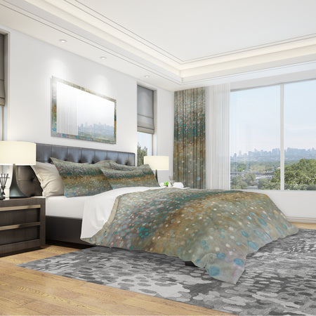 Brown Rain - Geometric Duvet Cover Set