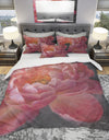 Vivid Pink Peonies I - Shabby Duvet Cover Set