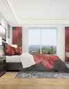 Vivid Red Lily III - Shabby Duvet Cover Set