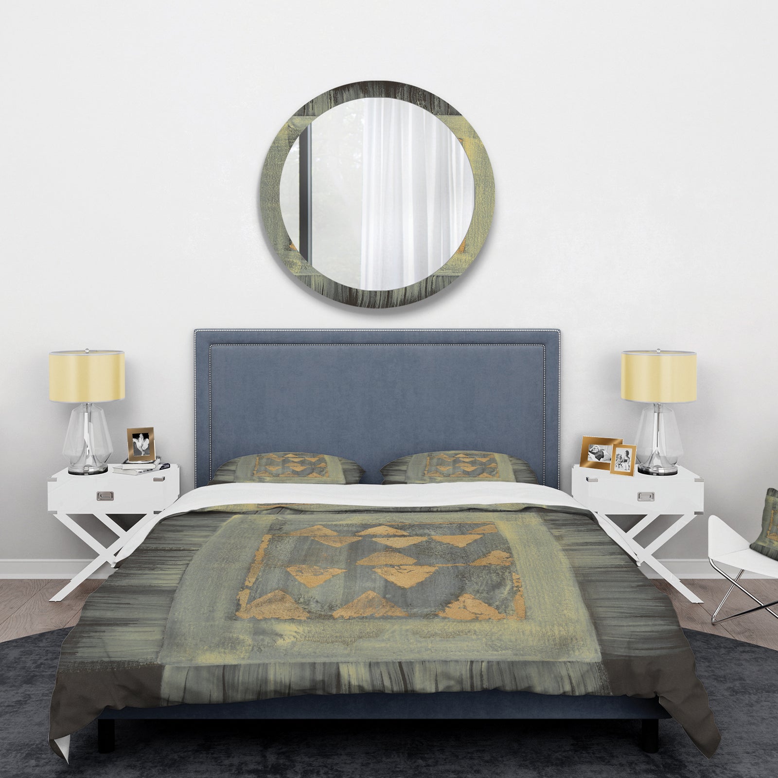 Gold Geometric Tapestry - Glam Duvet Cover Set